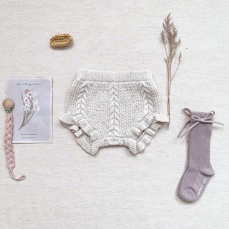 Spring Kids PP Shorts Baby Boys Girls Knit Short Childrens Clothing Casual Baby Boys Girls Shorts Autumn Children Short 250319