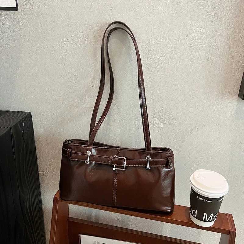 Vintage Handbag for Wen Large Capaci 2024 New Autumn/winter Underarm Cmuting Bag Korean Casual Single Shoder Tote Bag Z250318