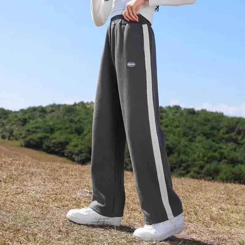 Girls Bell Bottom Casual Trousers New Spring/autumn Style 2024 Childrens Pants Straight Leg Defensive PantsT250318