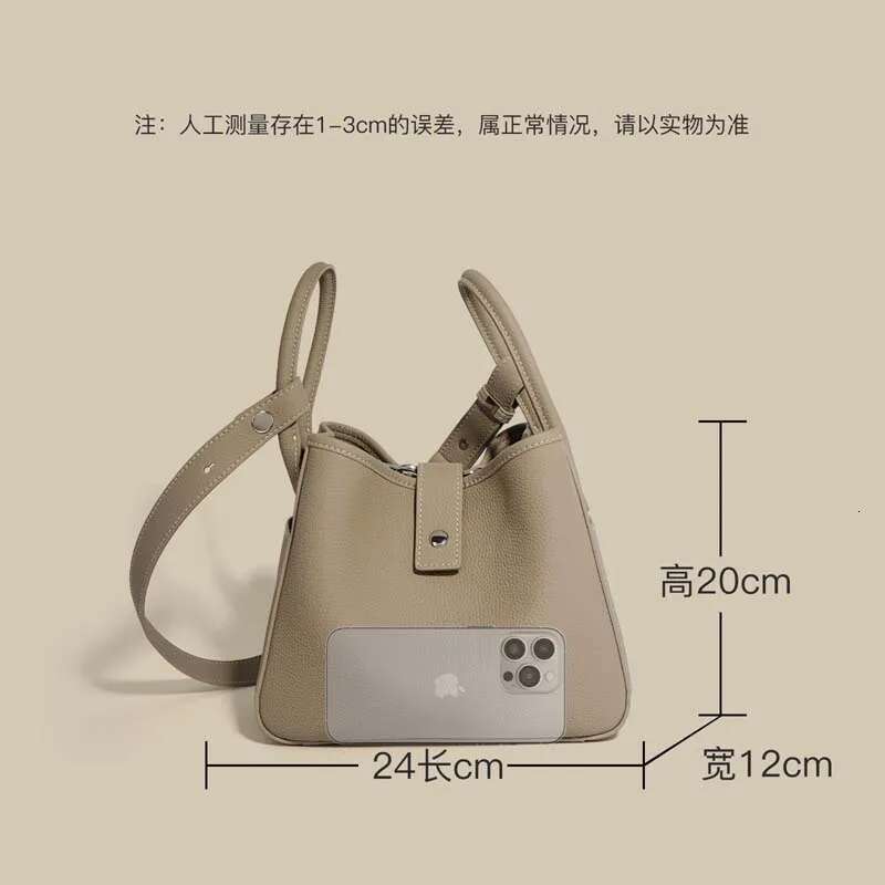 2024 Doctor Pillow Di Bucket Basket Ladies Handbag Geniune Leather Quality Commuter Shouder Crossbody Bag Female