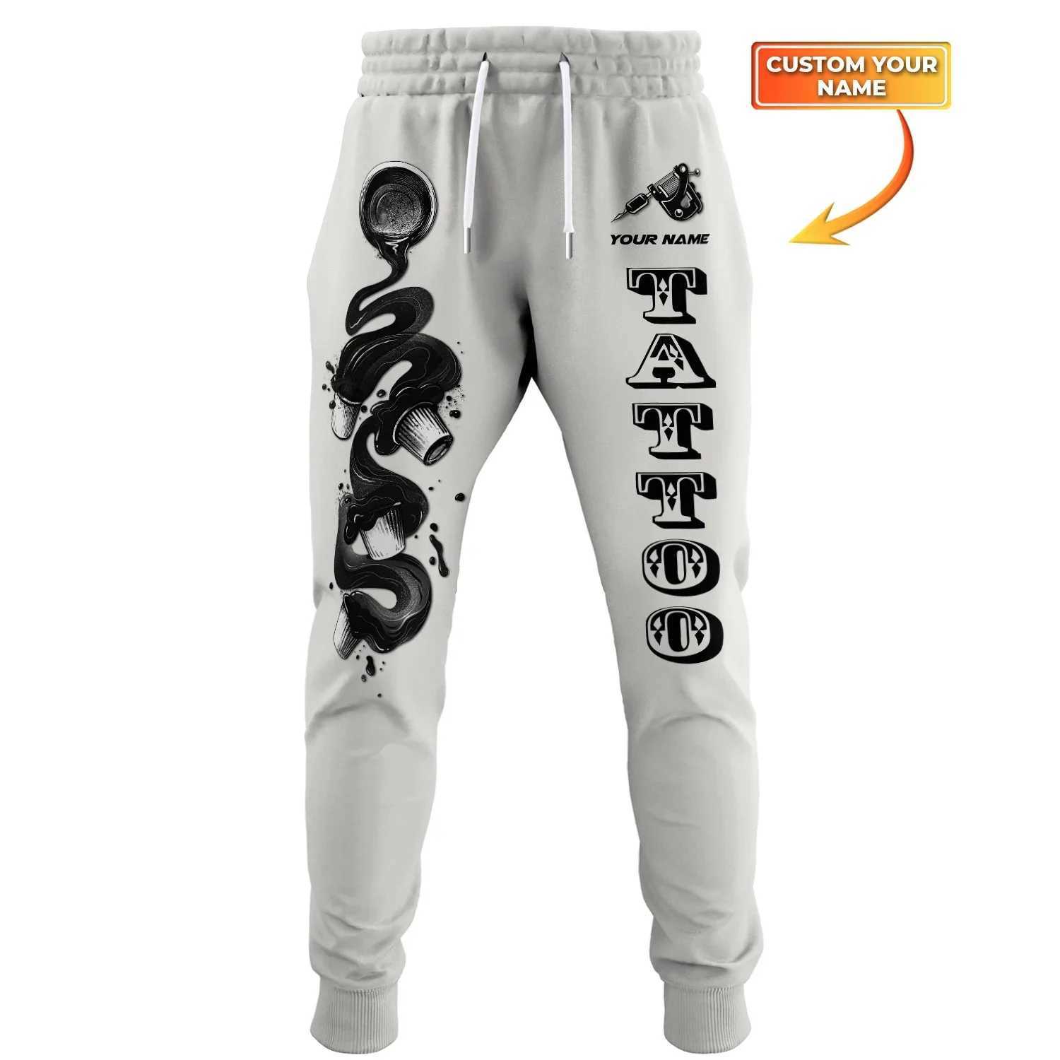 Tattoo Artist Personalized Name 3D All Over Printed Men Sweatpants Autumn Fashion Unisex Casual Tattoo Joggers Pants MP05 X250319