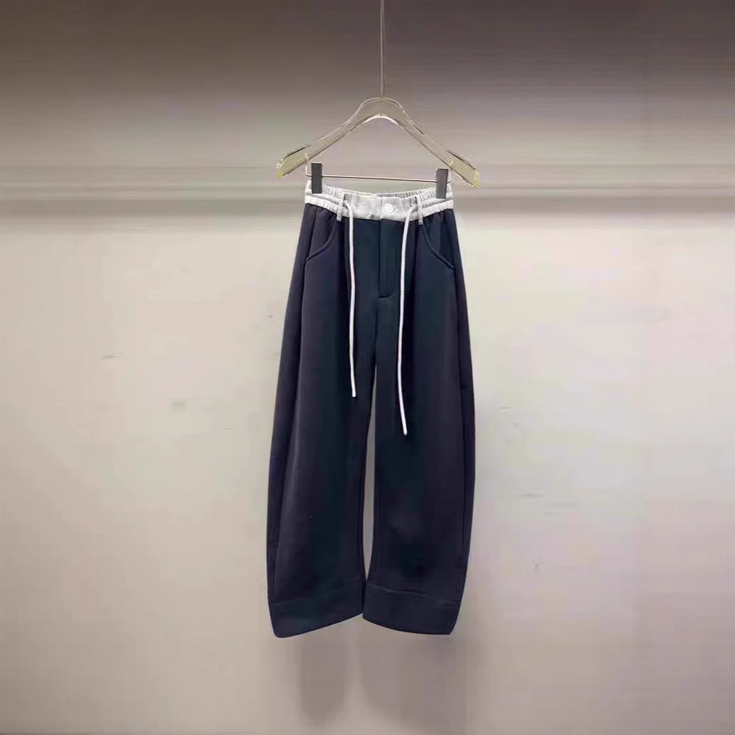 Niche 2025 autumn and winter new black loose casual drape banana wide commuting sports women's leg guard pants