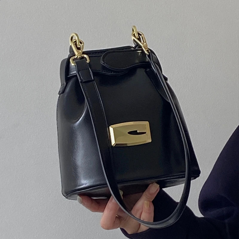 Fashion Womens Bucket Shoulder Bag Pu Leather Womens Mini Messenger Bag Womens Handbag 250317