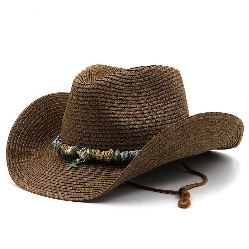Bohemian Sun For Women Foldable Beach Ladies Summer Paper Straw Hats White Panama Travel Hat UV Protection Cowboy Hat