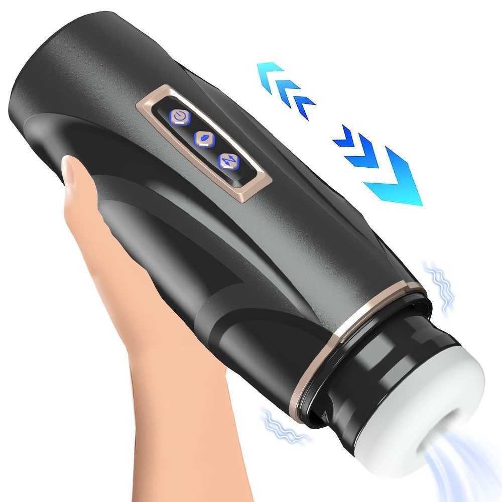 Fully automatic retractable airplane cup male masturbation cup reality pocket vaginal and penile stimulation adult sex toysXJ250319