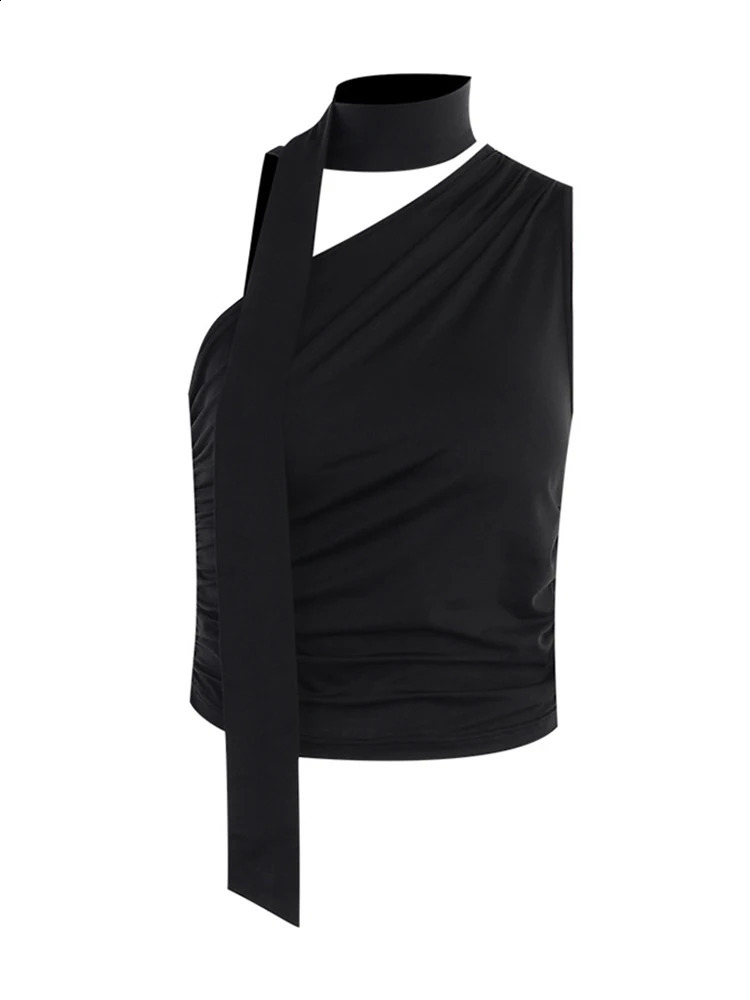 Backless Sexy Off Shoulder Halter Tank Tops Women Vintage Sleeveless Crop Top Y2K Clothes Club Female Casual Summer 250319