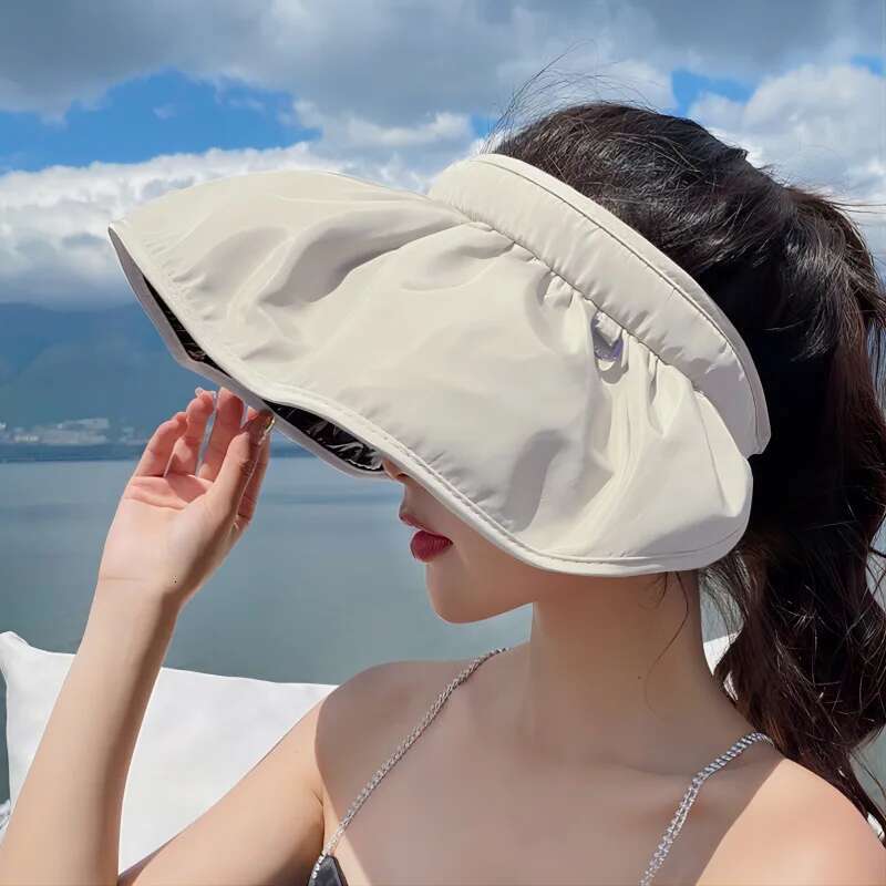 2025 Summer Sun Women's Summer Sun Protection UV Beach Shell Hairpin Women's Travel Fisherman Hat