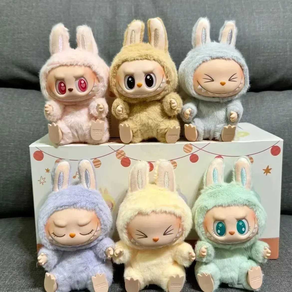 High Quality Macaron 2nd The Monsters Labubu Sitting Party Vinyl Plush Blind Box Decorative Surprise Box Doll Collection GiftT250318