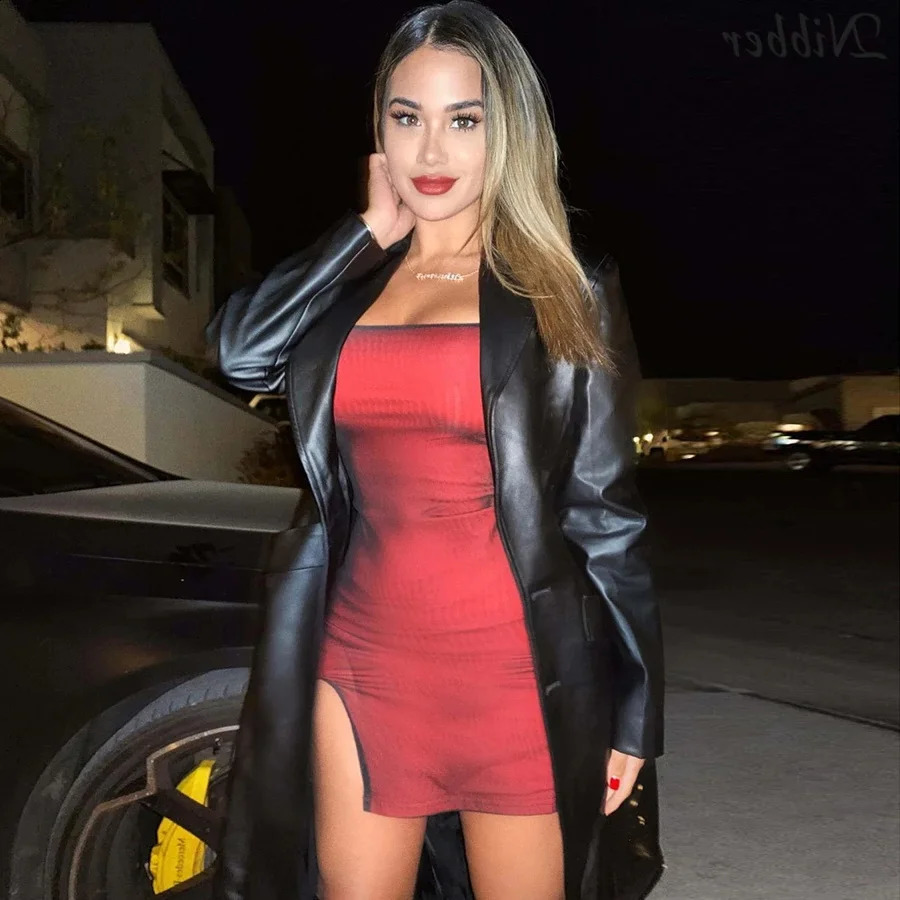 Girls Bodycon Vintage Trend Lady Streetwear Sexy Club Womens Strappy Dress Chic Black Punk Retro Female Short 250319