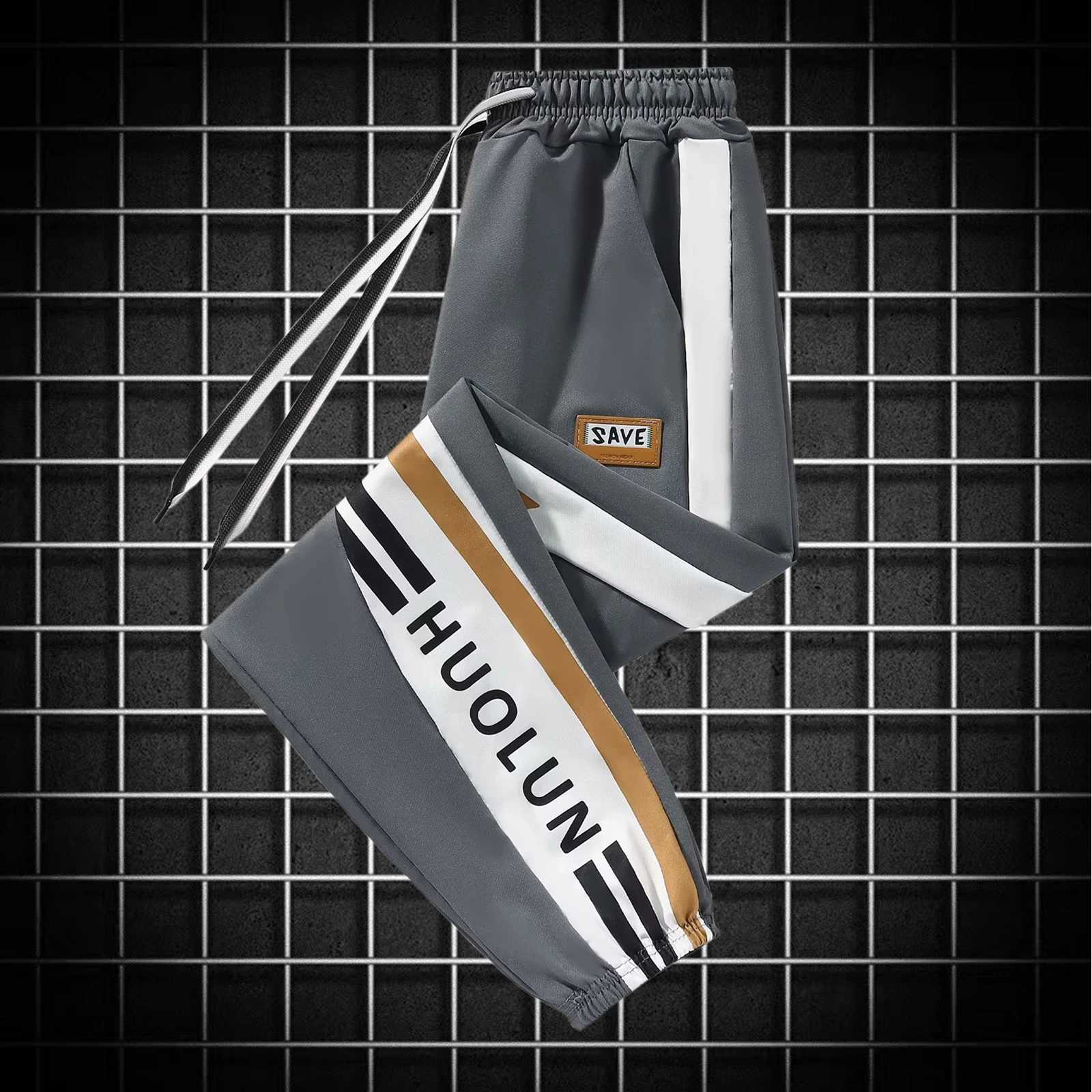 New Mens Joggers Casual Pants Spring Sweatpants Workout Running Gym Fitness Khaki Sports Trousers Men Clothing Digital Printing X250319