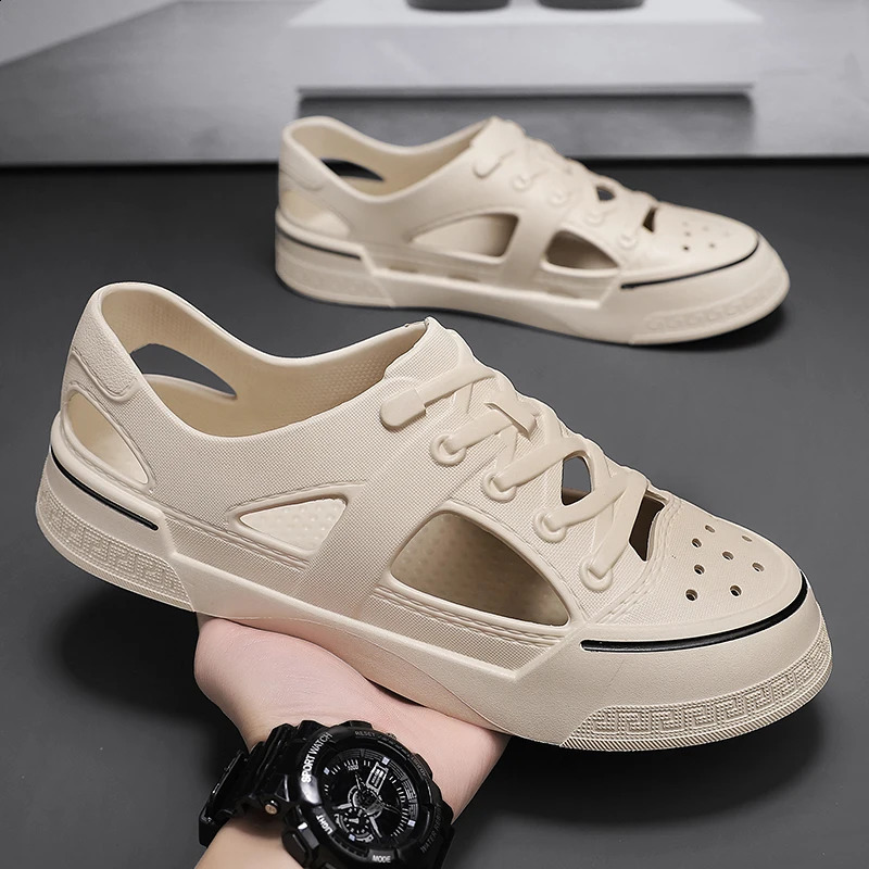 Summer comfortable mens garden chlorine sheet breathable EVA injection shoes casual sandals womens beach slide water shoes chlorine sheet 250317