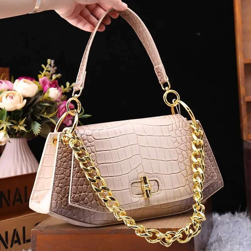 2024 New Spring Season Genuine Leather Crocodile Pattern Women's Crossbody Small Size Shoulder Sg Bag Fashion Style