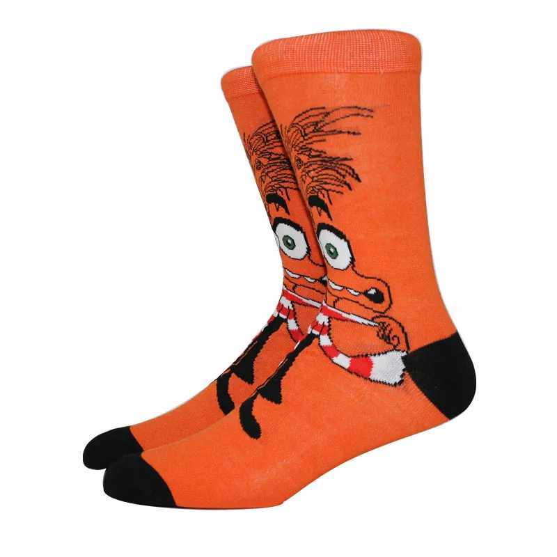 4 Pairs Anime Mens Socks Happy Funny Long Socks Fashion Casual Cosplay Socks Personalized Creative Women Socks Street Socks X250319