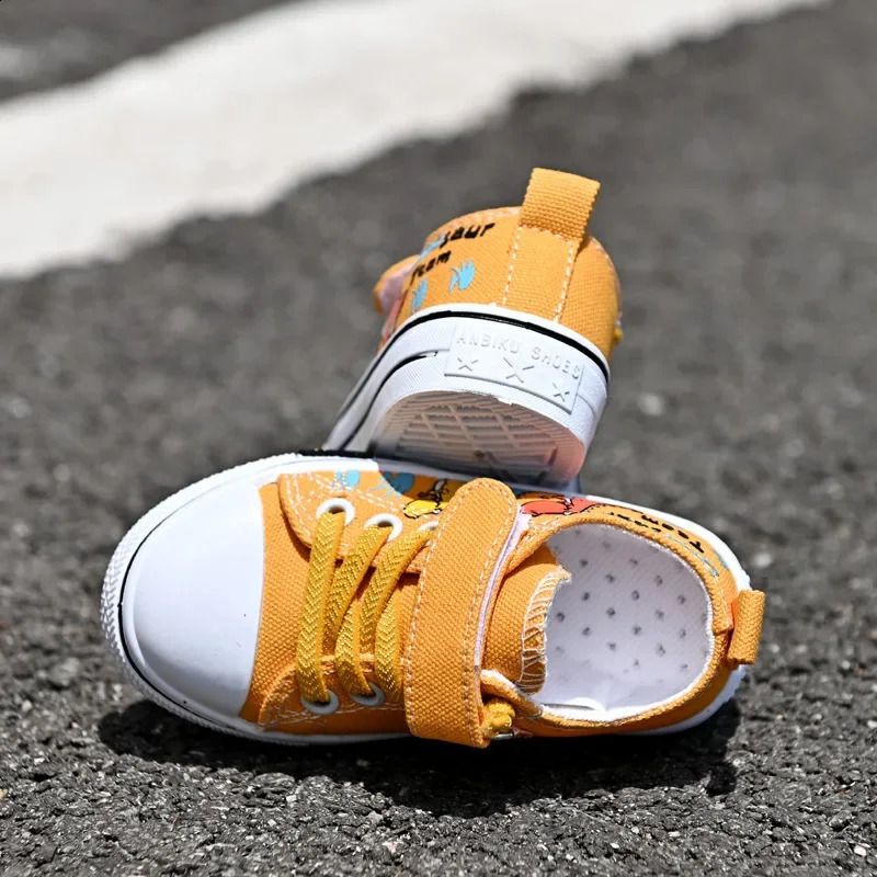 Children Casual Shoes Boys Canvas Shoes Kids Sneakers Cartoon Dinosaur Dino Fashion Classic School Students Girls Shoes Soft 250319