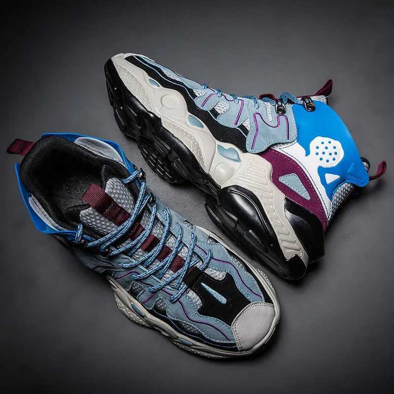Mens New Spring and Autumn Sports Shoes Korean Edition Versatile Fashion Mens Casual Shoes High Top Running Shoes Z250319