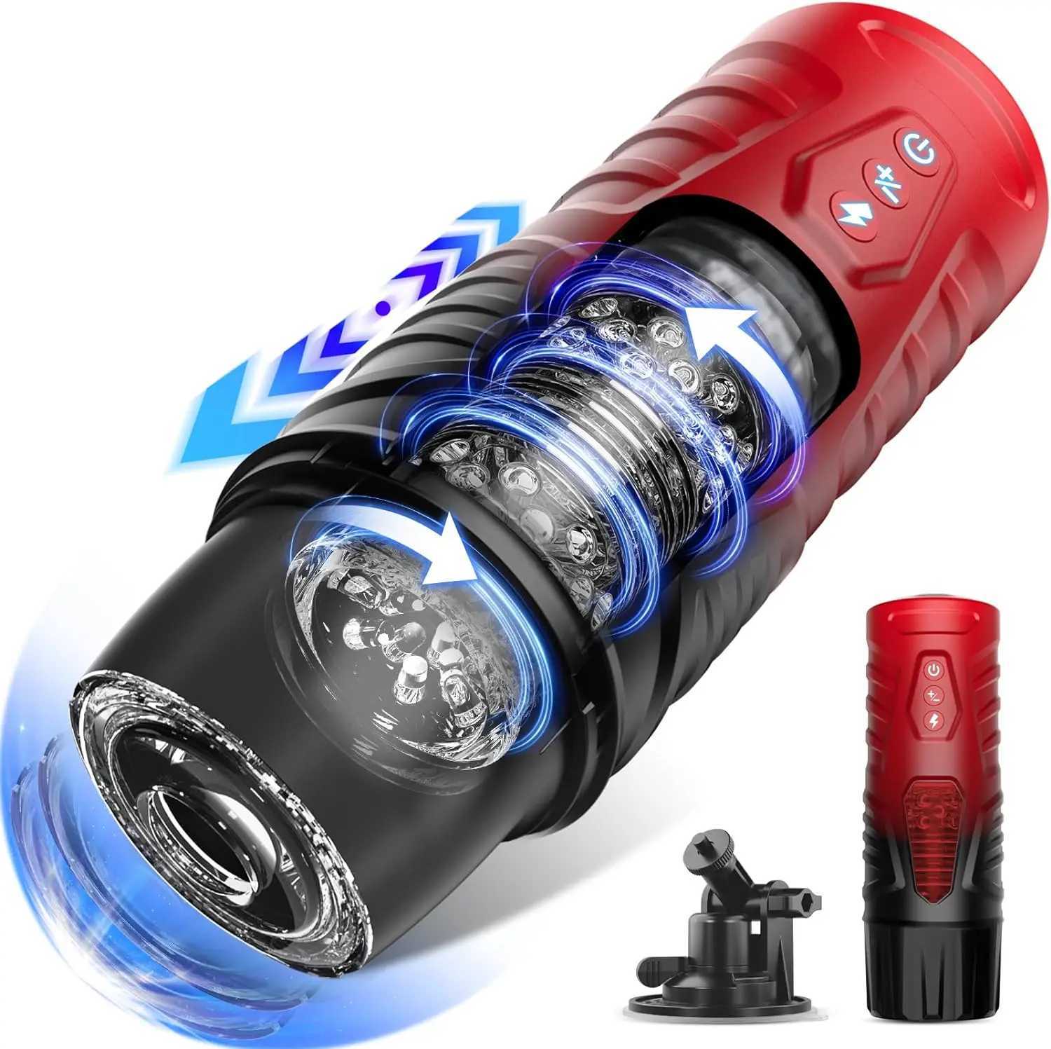 Automatic male masturbator with 7 extractors and vibrator functions pocket cat masturbator pocket cat male vibrator penis pumpXJ250319