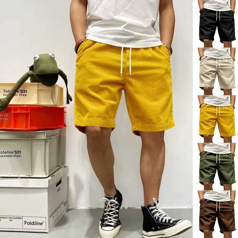 2025 US Heavy Duty Work Shorts Summer I Trendy Retro Corduroy Fashion Brand Mens Casual Cargo Shorts W250319