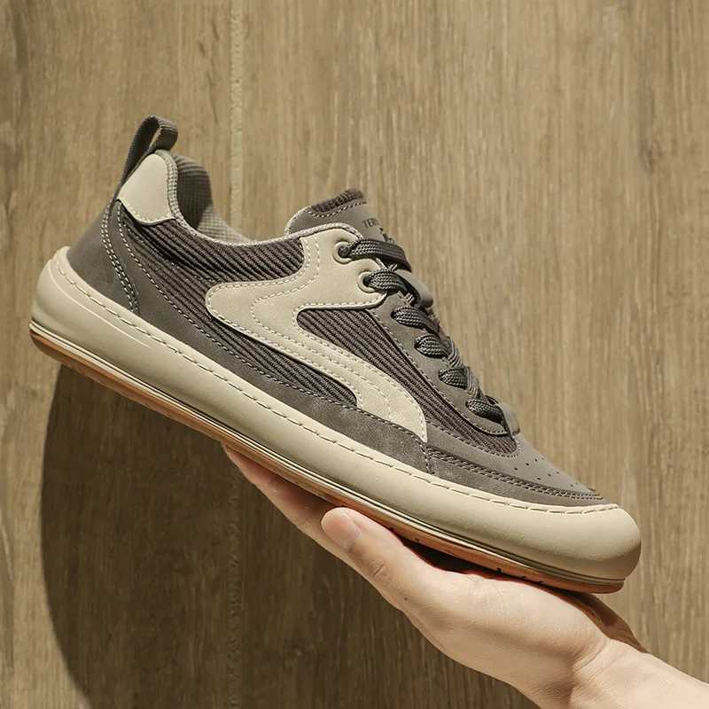 Mens Casual Shoes Corduroy Flat Comfortable Training Shoes Outdoor Trainer Sports Shoes Lightweight Men Walking Footwear Y250318