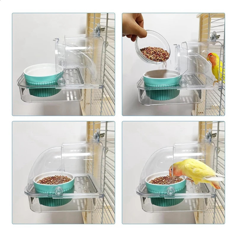 Bird cage with bird feeder no chaos pet bath 250318