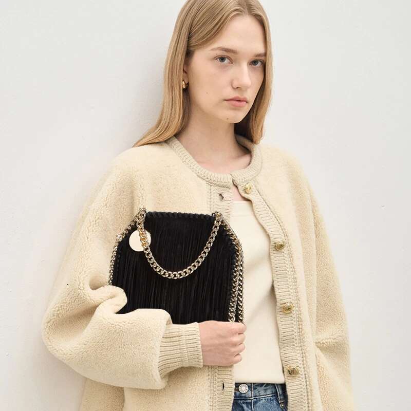 Designer Tote & Shoulder Bag Women's Brand Crossbody Purse With Phone Pockets Hand-Woven Chain Strap Handbag