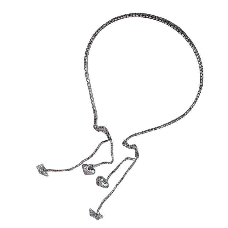 Elegant Heart-Shaped Tassel Hair Piece Versatile Accessory for Parties and Everyday Use