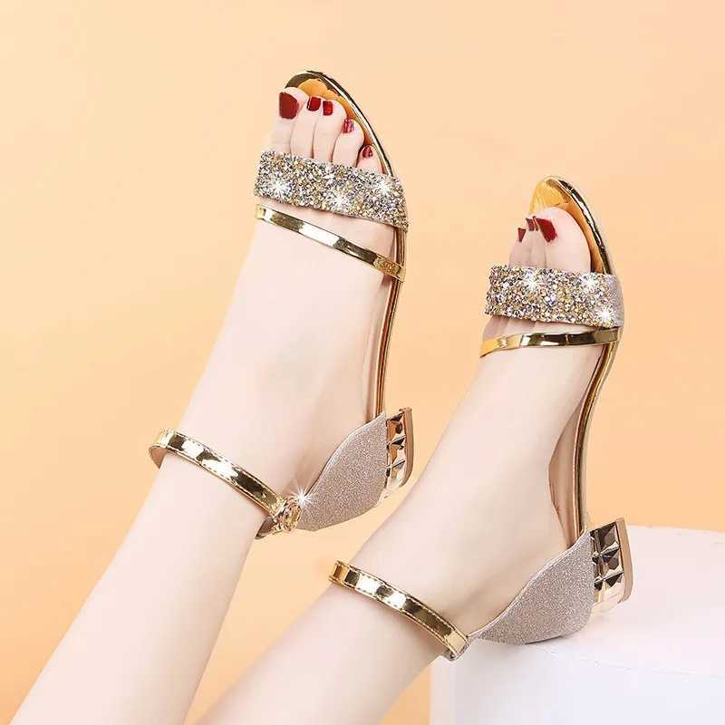 New Arrival New Womens Sandals Gold and Silver Low Boots Casual Shoes Womens Open Toe Summer Light Fashion Womens Shoes T250318