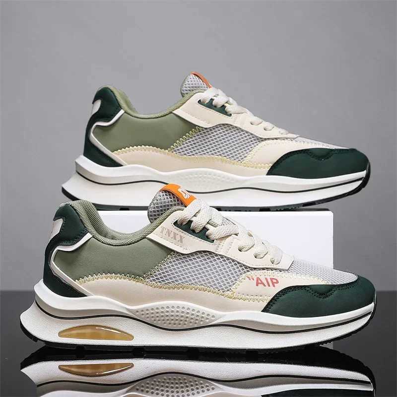 Mesh Casual Sneakers Mens Shoes Niche Harajuku Trend All Match Students Breathable Forrest Gump Shoes Z250319