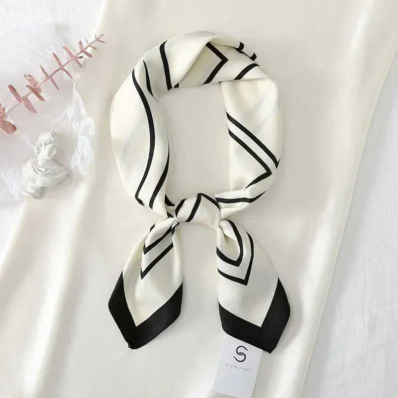 2024 Spring Summer New 70*70cm Sugar Scarf Wen Putdoor Neck Hair Band Small scarf Outdoor Soft Luxury Kerchief Hijab Lady X250319