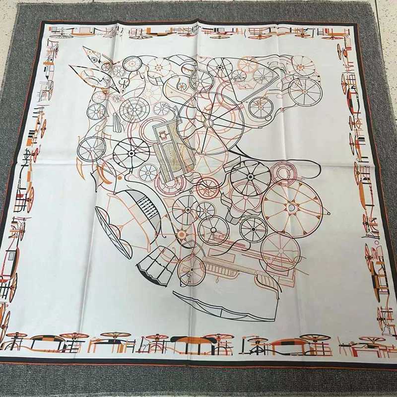 90% silk scarf 100% silk scarf shawl collar double-sided identical printing 14mm X250319