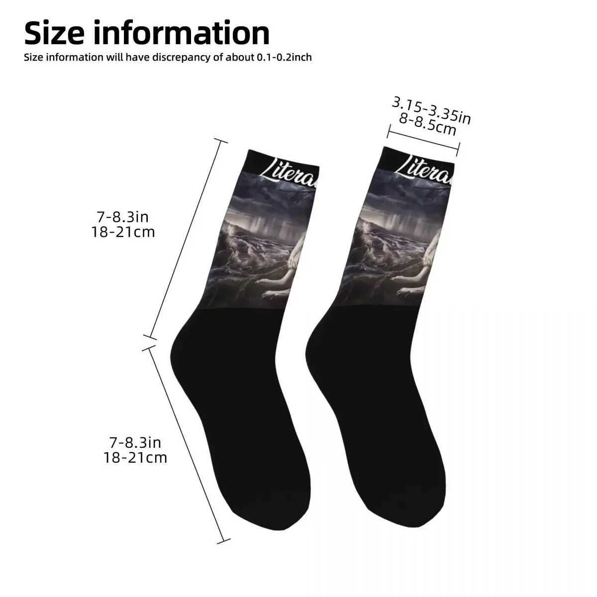 Literally Me Wolf Funny Meme Theme Crew Socks Accessories for Female Non-slip Print Socks X250319