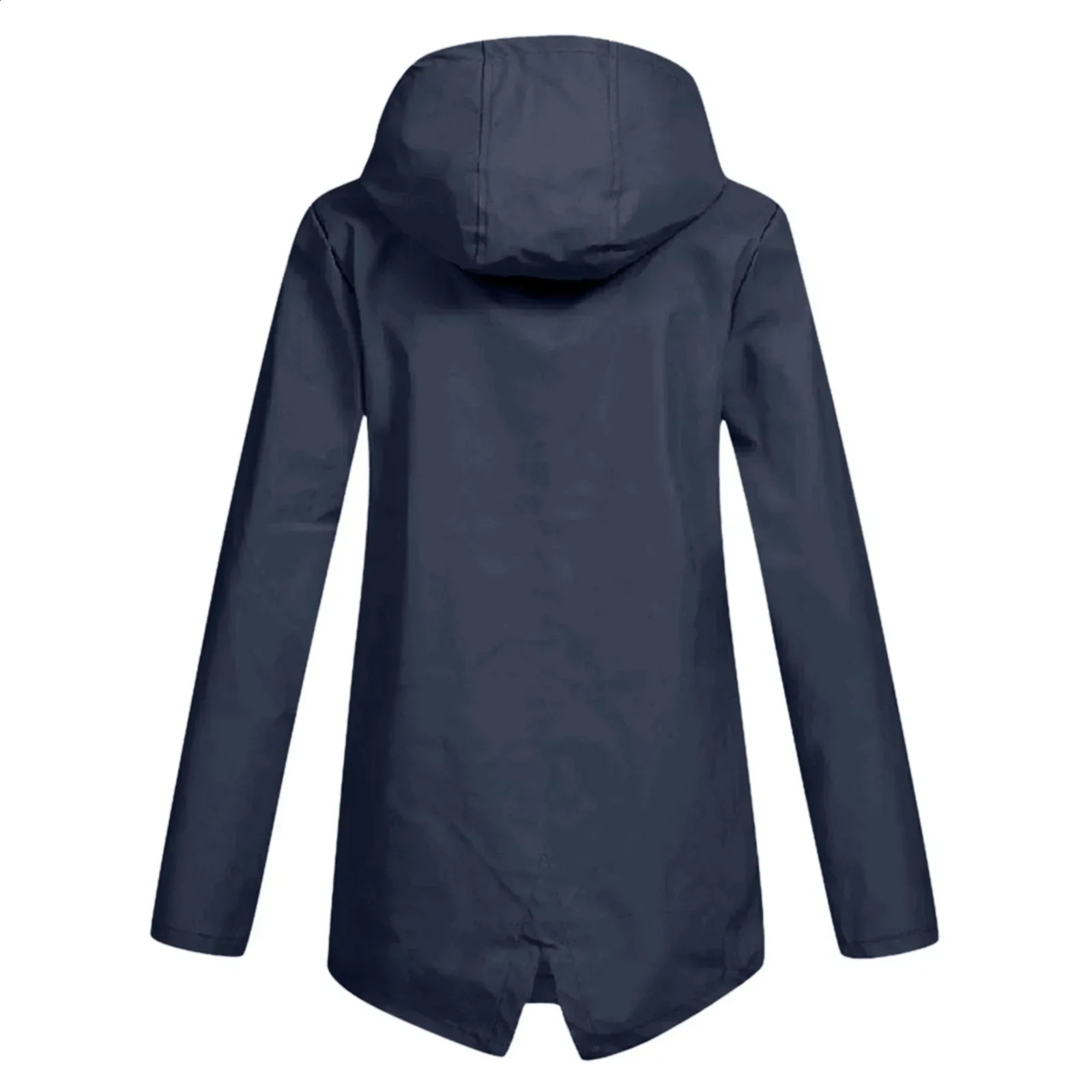 Womens Jacket Fashion Solid Windproof Waterproof Hoodie Outdoor Hiking Clothing Lightweight Raincoat 250319