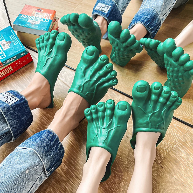 fun sliders mens shoe house mens beach slider boys neutral slider green Bigfoot Halloween fun 250318
