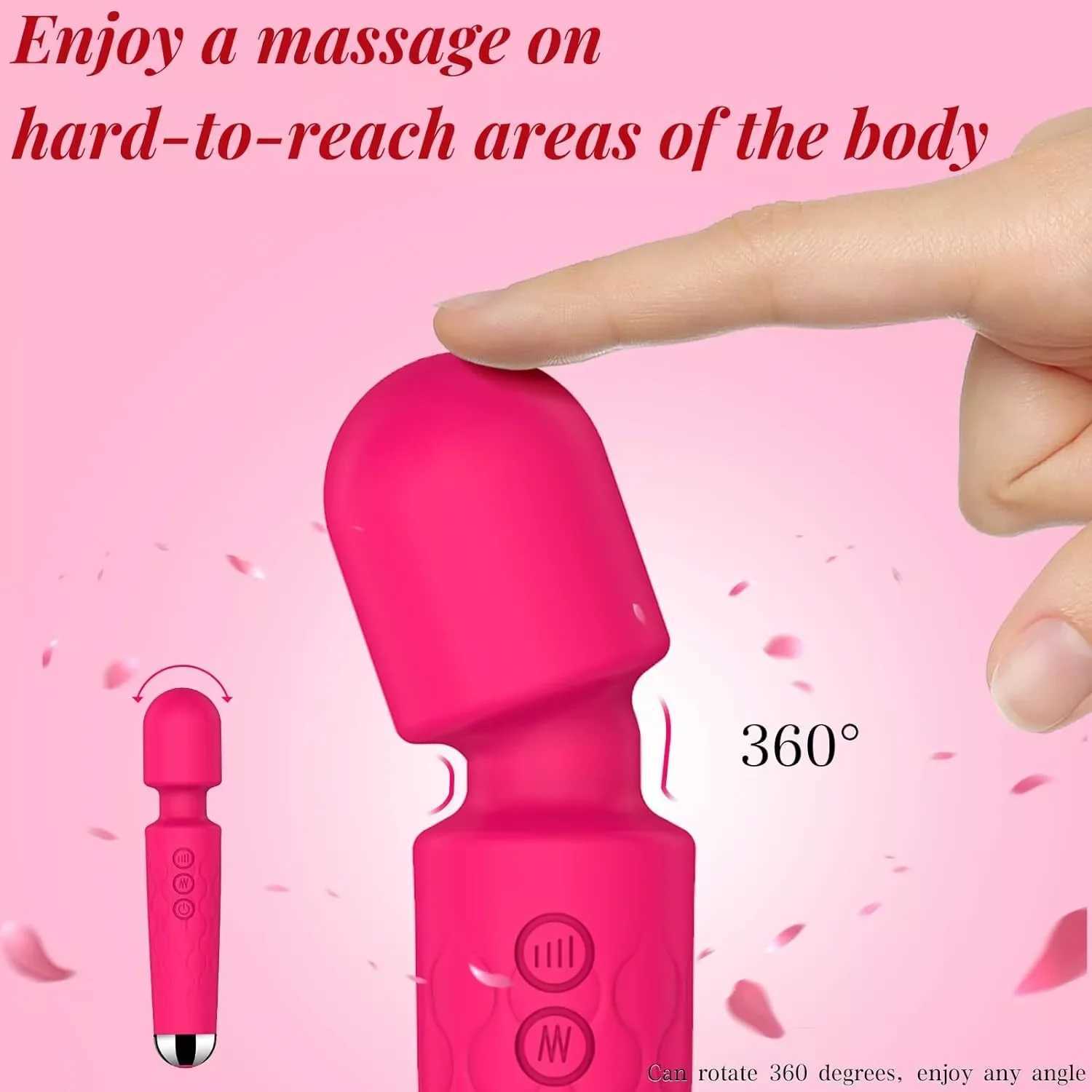 Powerful handheld massager Av vibrator 20 speed wand vibration massage magic full body motor fake penis masturbation sex toy W250319