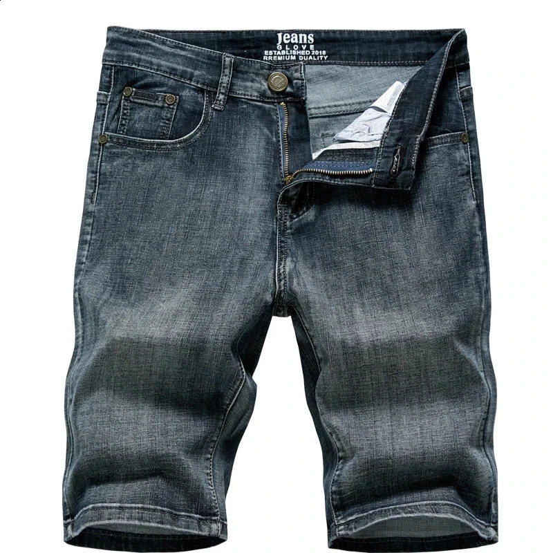 Summer Mens Denim Shorts Classic Black and Blue Thin Fashion Slimming Business Casual Jeans 250317