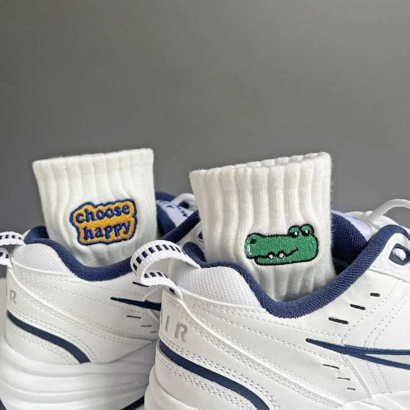 New 3 Pairs Cotton SoCKs Women Embroidery Cartoon Fashion Embroid SoCK Set Street Sports SoCKs Men X250319