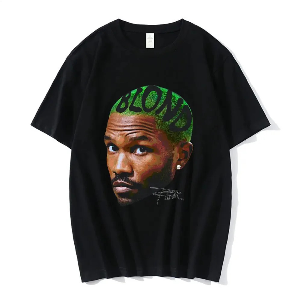 Frank Vintage Graphic T Shirt Blond Hip Hop Music Singer R B T-shirt Men Women Fashion Oversized Short Sleeve T-shirts 250313