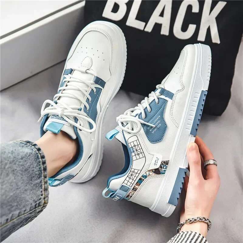 2025 new breathable white men's multifunctional thick soled designer fashionable sports board shoes