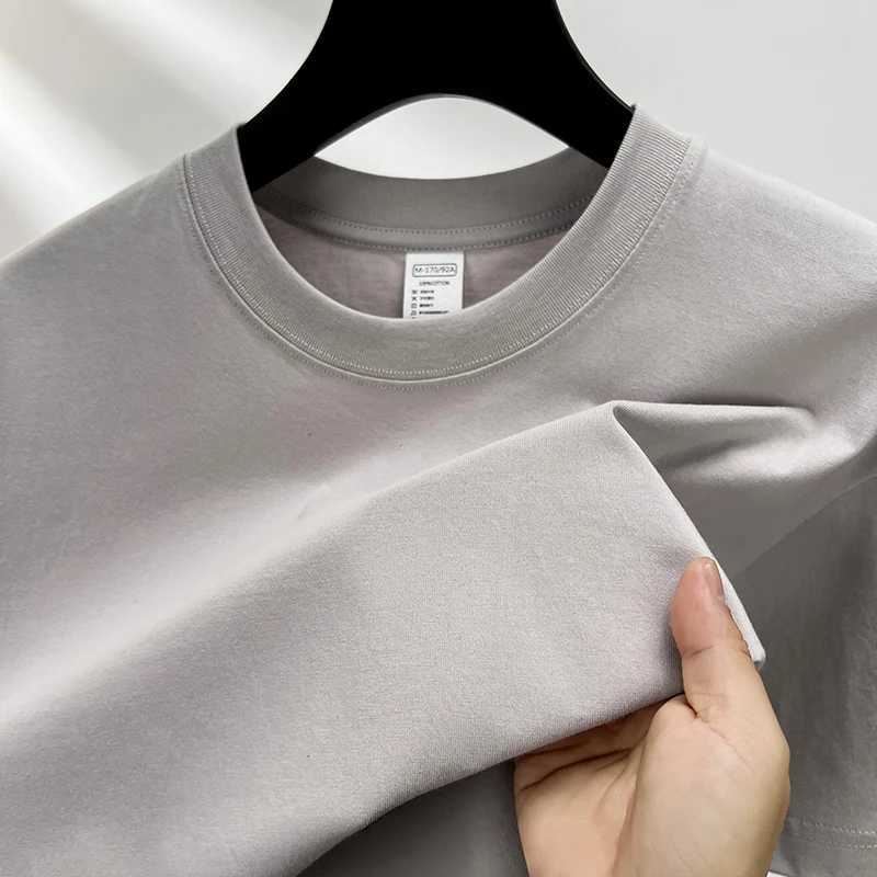 100% pure cotton summer high-end brand mens short sleeve round neck fashionable style half sleeved top breathable T-shirtT250318