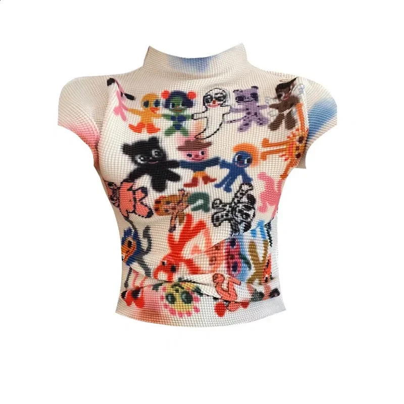 Women Bodycon T-Shirts Short Sleeve Tie Dye Tees Stretch Crop Tops Goblin Core 2000s Coquette Gyaru Aesthetic Kpop Kawaii Summe 250319