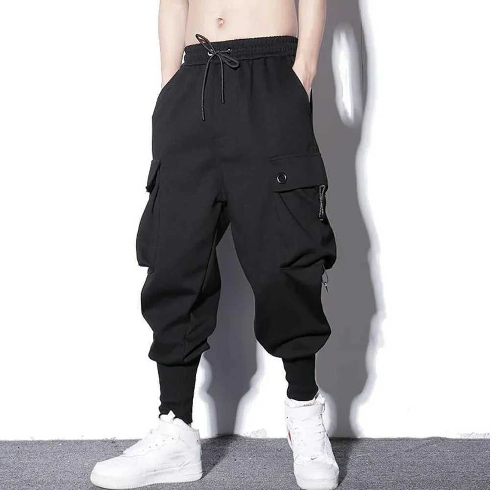 Loose Harem Pants Men Cargo Trousers Hip Hop Outdoor Casual Ankle Length Pant Fashion Streetwear Pocket Sweatpants X250319