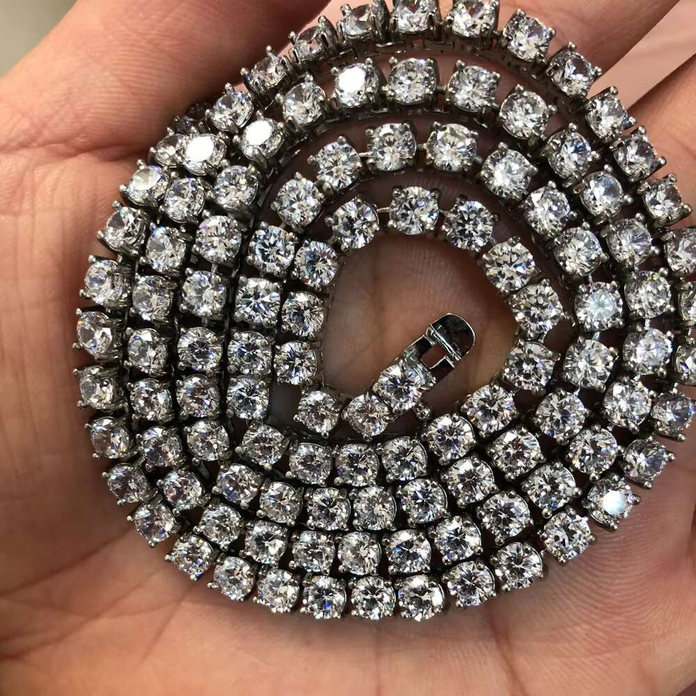 Hip hop stainless steel AAAA grade ice out CZ tennis chain men's and women's necklace