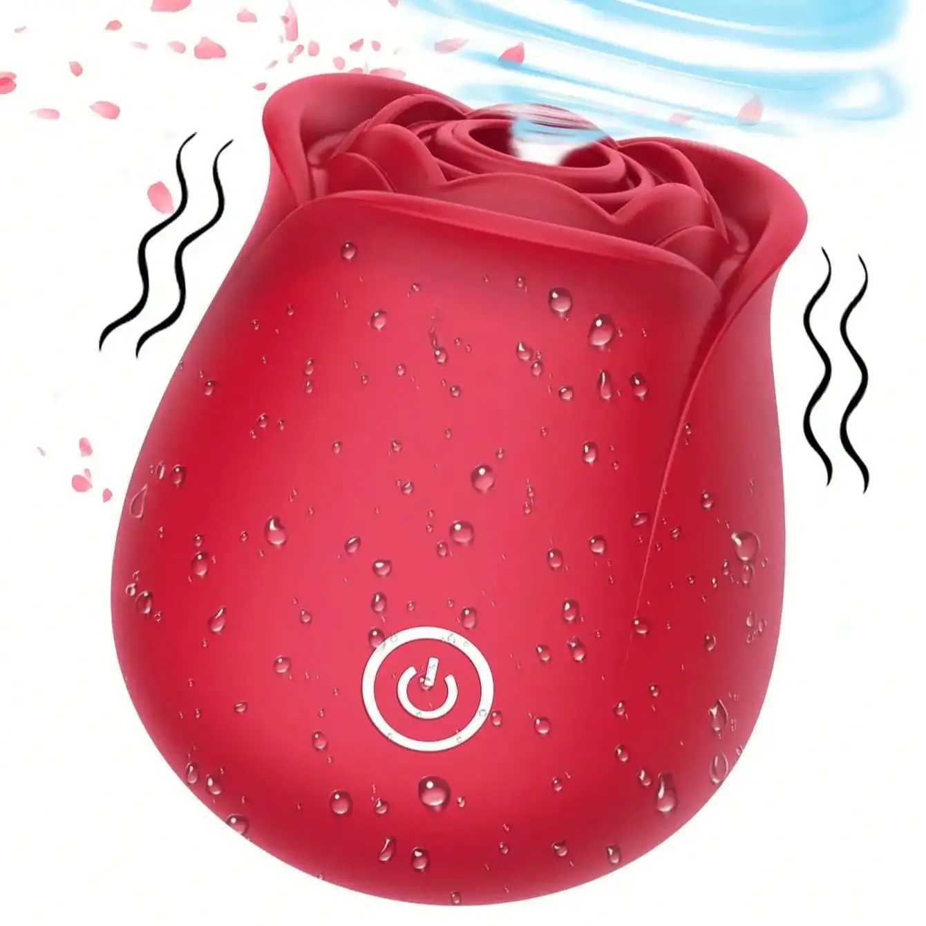 Rose vibrator Nipple Clitoral Suction Cup oral sex stimulator suction vibrator suitable for female Clitoral masturbation toys W250319