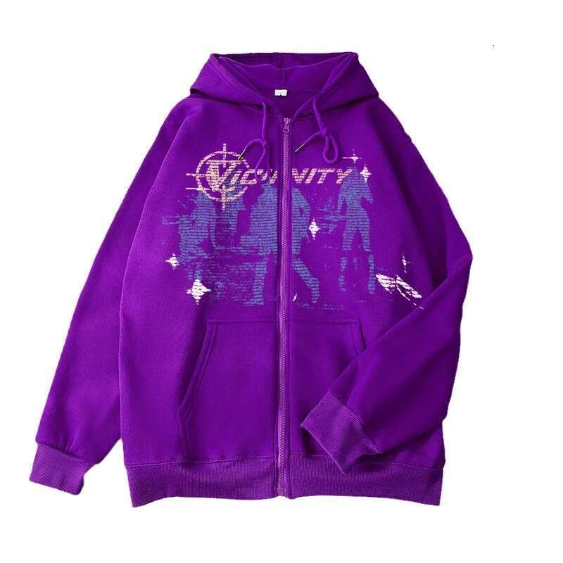 Super Large Hoodie with Printed Zipper, Neighborhood Collection, 2024