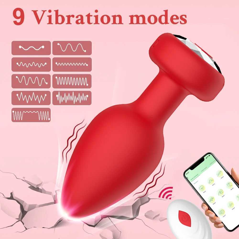 Bluetooth Anal Vibrator Butt Plug Prostate Massager Female Masturbator Dildo Adult Sex Toys For Women Men Gay APP Remote Control W250319