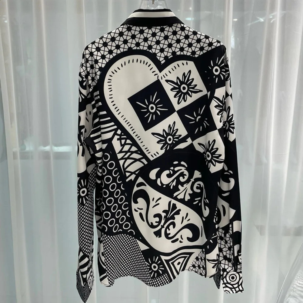 Spring and Autumn Fashion Youth Leisure Travel Digital Printed Mens Long Sleeve Shirt 250317