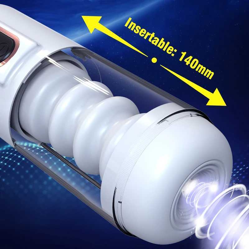 Automatic pressing male masturbator fastening silicone vaginal sex toy suitable for male adjustable frequency handbag cat machineXJ250319