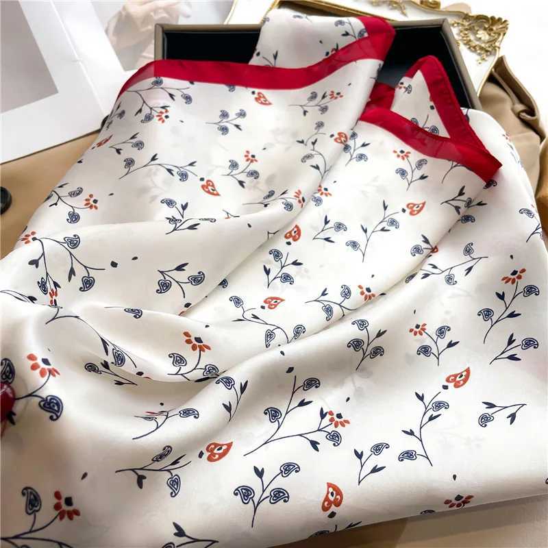 High quality luxury brand scarf color matching silk scarf summer cotton 70x70cm headscarf headband shawl travel towel Fem Bandana X250319