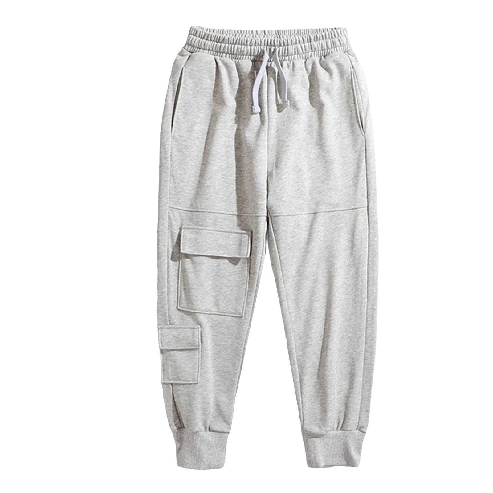 Boys school uniform pants boys sports pants casual pants with loose cuffs solid color boys sports pants baby pants 6-month-old boysT250318