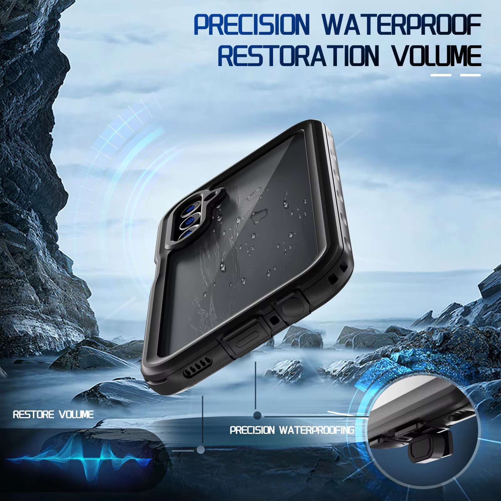 Factory Wholesale the Latest Ultra-thin Transparent Shockproond Drop-proof IP68 Waterproof Phone case for SamsungA15-4G/5G
