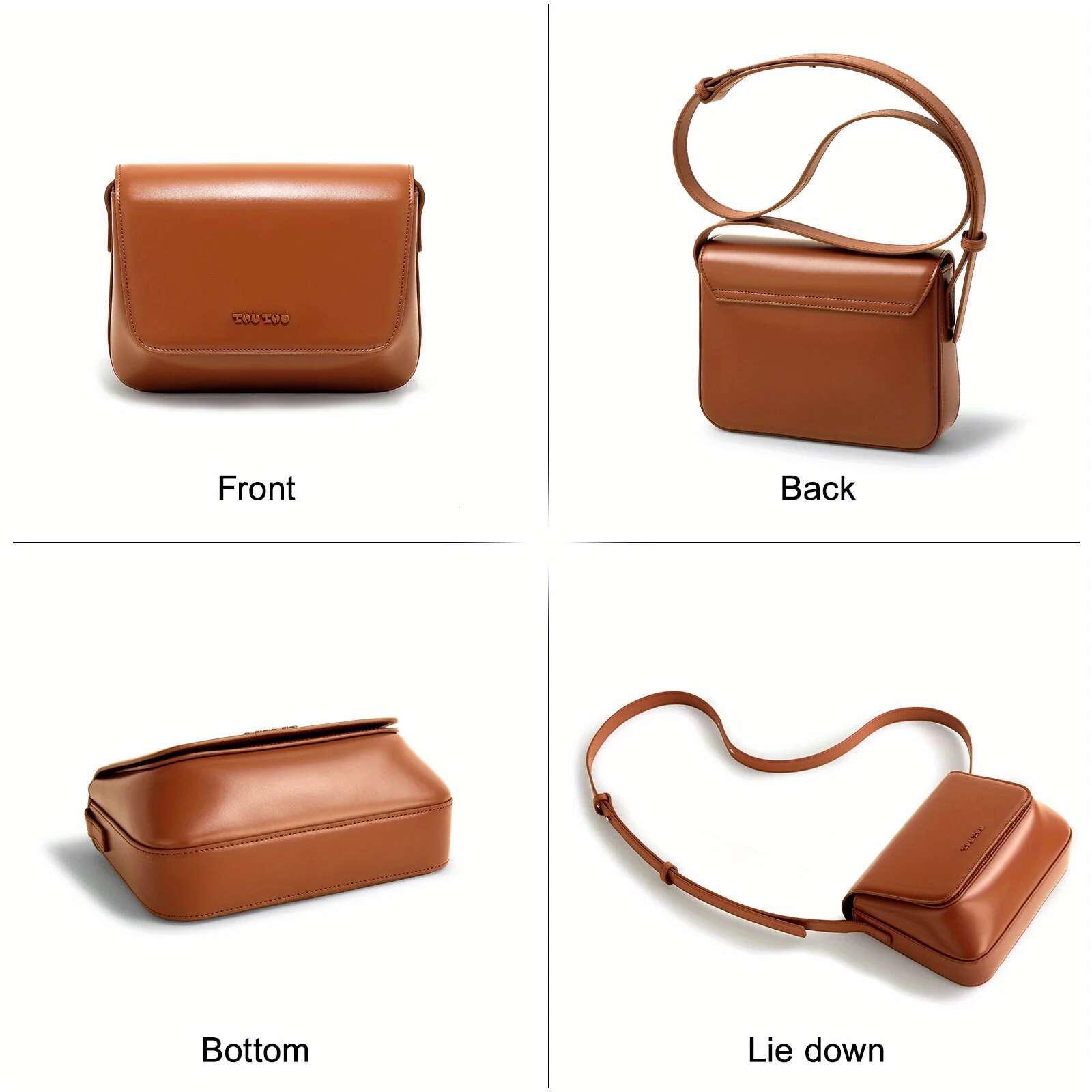 TOUTOU New Leather Ladies Fashion Small Square Original Design Handbag Multi-Functional And Exquisite Shoulder Bag